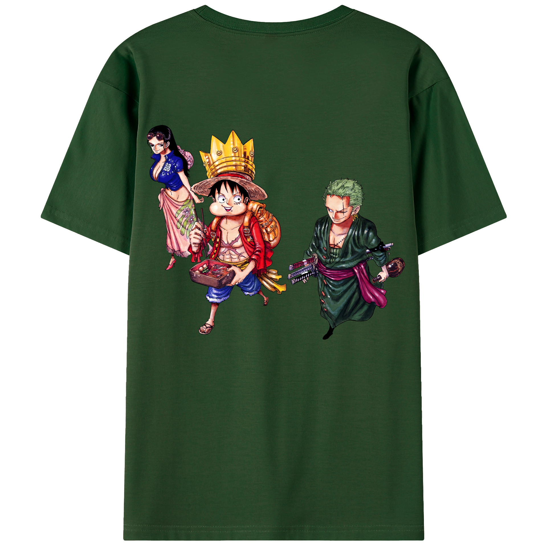 ワンピース モンキー・D・ルフィ ONE PIECE Monkey D. Luffy 綿100％半袖Tシャツ（背面プリント）